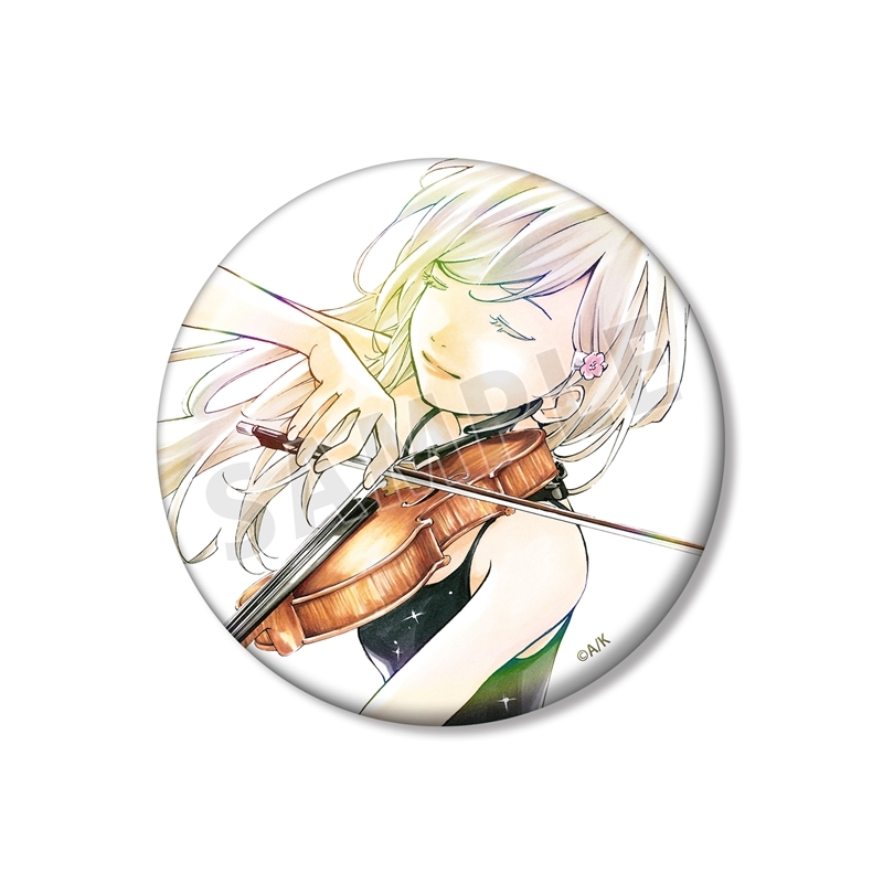 四月は君の嘘 カラーイラスト 75mmオーロラ缶バッジ ver.B - 官方商品图片 | AniSmile