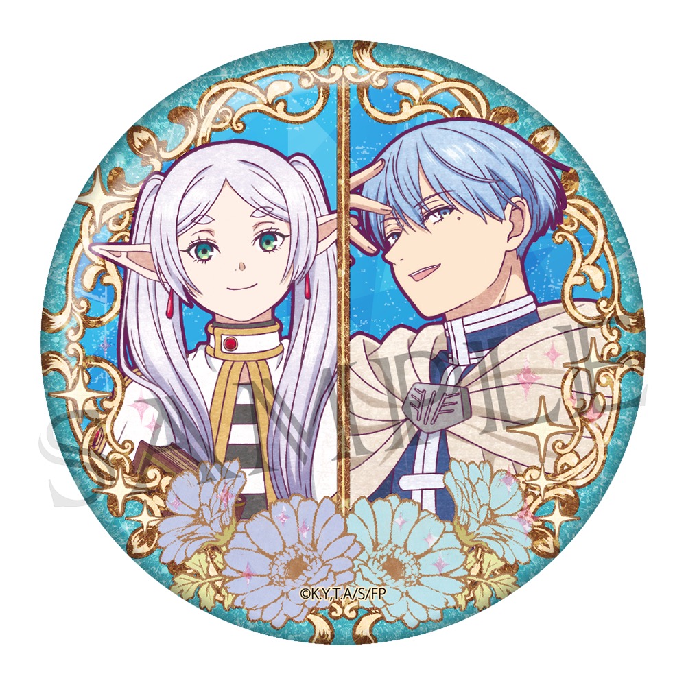 ヴィンテージシリーズVol.4 キラキラ缶バッジ フリーレン&ヒンメル【再販】 画像 2 | AniSmile