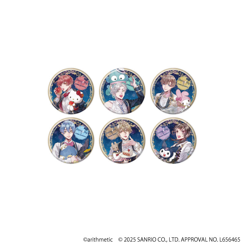 ホログラム缶バッジ(57mm)「Starry☆Sky×サンリオキャラクターズ」01/Spring&Summer ブラインド(全6種)(コラボイラスト) 画像 2 | AniSmile