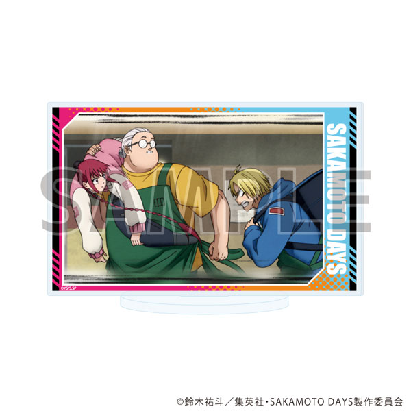 アクリルスタンド「SAKAMOTO DAYS」23/坂本太郎&朝倉シン&陸少糖(場面写イラスト) - 公式商品画像 | AniSmile