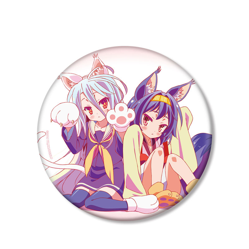 ノーゲーム・ノーライフ 白&初瀬いづな BIG缶バッジ 画像 2 | AniSmile