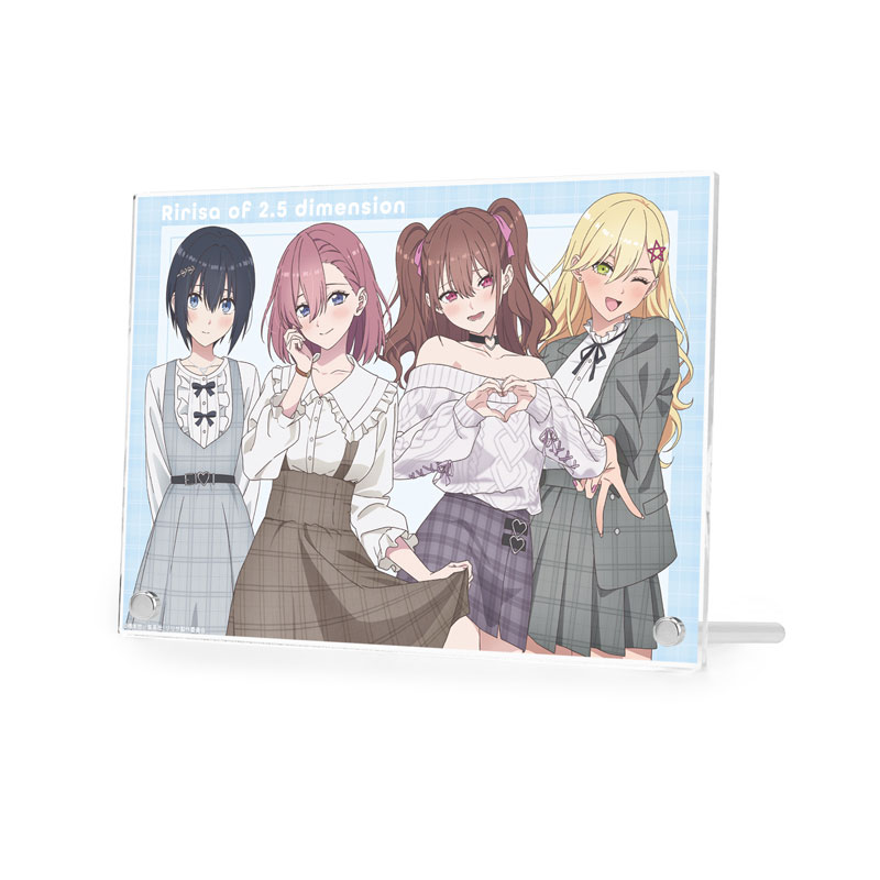 TVアニメ『2.5次元の誘惑』 描き下ろし 集合 チェック柄コーデver. A5アクリルパネル 画像 2 | AniSmile