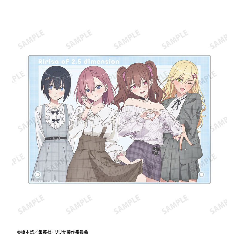 TVアニメ『2.5次元の誘惑』 描き下ろし 集合 チェック柄コーデver. A5アクリルパネル 画像 4 | AniSmile