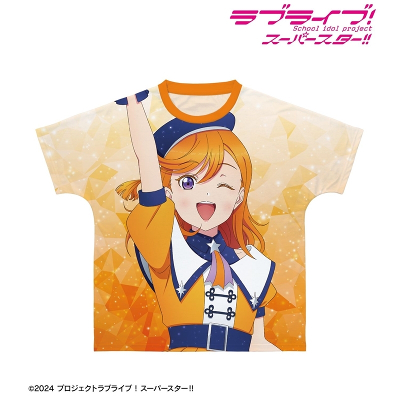 描き下ろし 澁谷かのん スーパースター!!ver. フルグラフィックTシャツユニセックス(サイズ/XL) 画像 2 | AniSmile