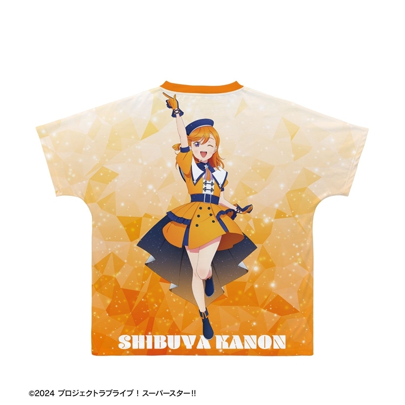描き下ろし 澁谷かのん スーパースター!!ver. フルグラフィックTシャツユニセックス(サイズ/XS) 画像 3 | AniSmile