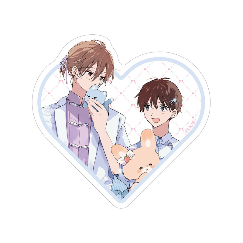 ハレルヤベイビー 仔縞楽々先生 描き下ろし 呉 都&桜咲 冬夏 ぬい抱っこver. ダイカットステッカー 画像 2 | AniSmile