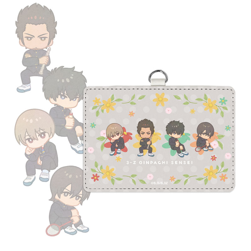 3年Z組銀八先生 集合B Botania ネックストラップ付き2ポケットパスケース 画像 2 | AniSmile