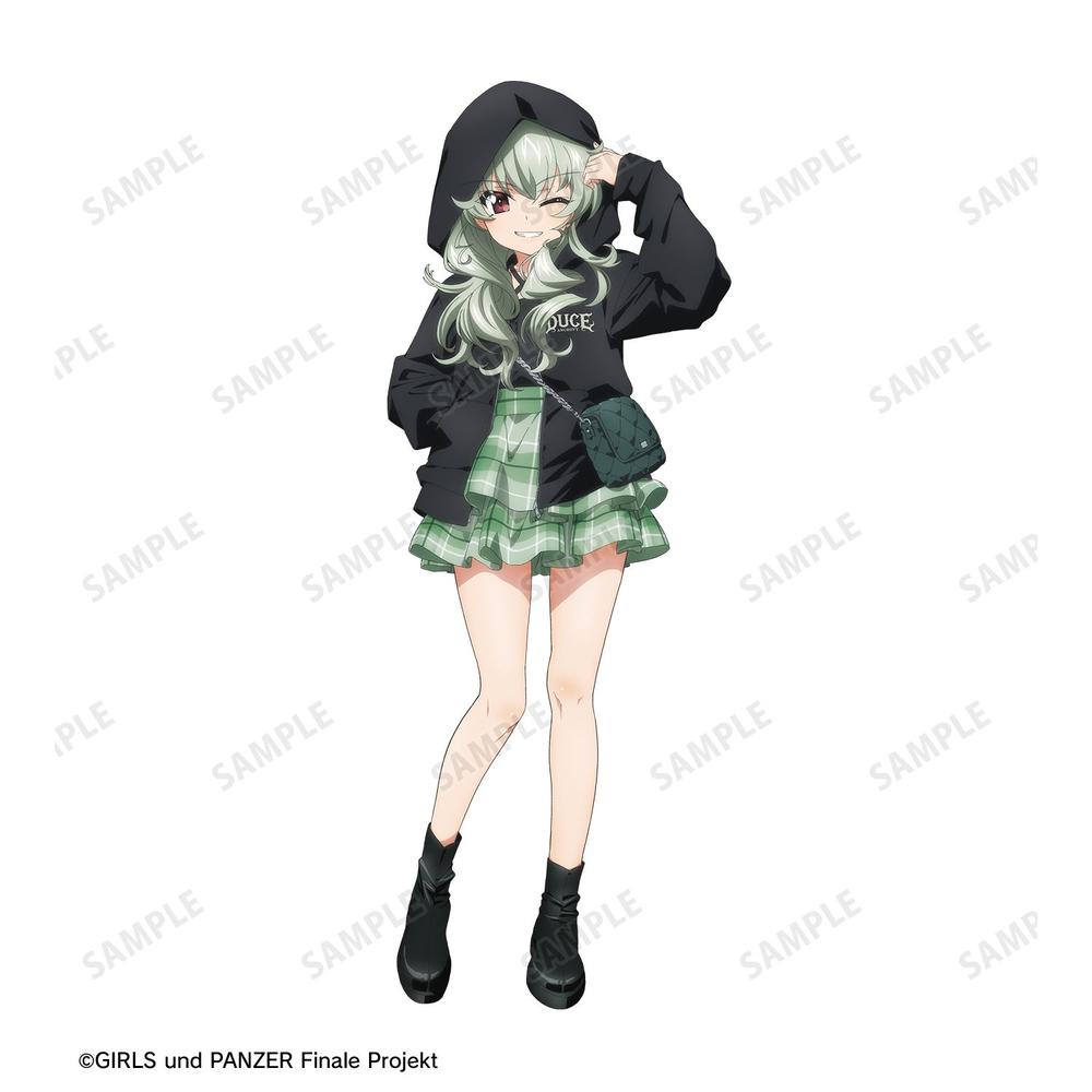 ガールズ&パンツァー 最終章 描き下ろし デート私服ver. アンチョビ ジップパーカーユニセックス(サイズ/XL) 画像 4 | AniSmile