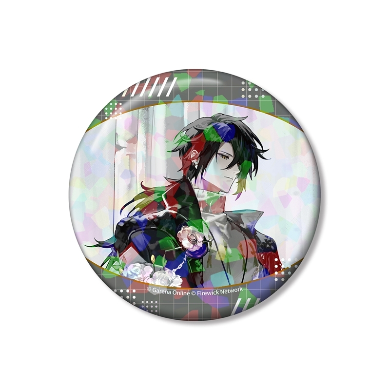 新月同行 カラス 75mmホログラム缶バッジ - 公式商品画像 | AniSmile