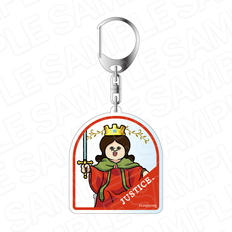 パンパンくんの日常 アクリルキーホルダー JUSTICE Tarot ver. - 公式商品画像 | AniSmile