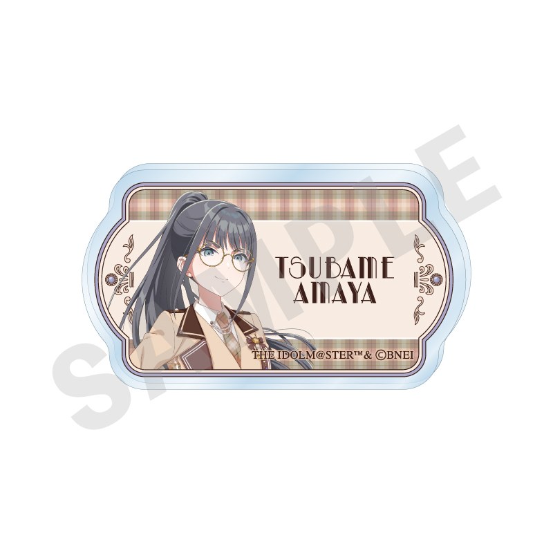 学園アイドルマスター ネームバッジ めがね×ラテコーデver.(雨夜 燕) - 公式商品画像 | AniSmile