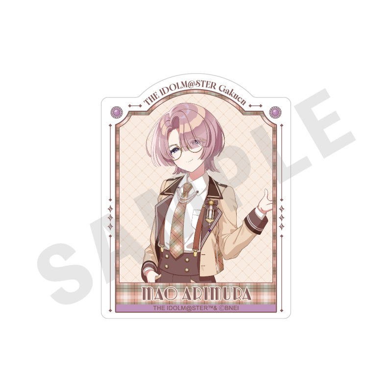 学園アイドルマスター ステッカー めがね×ラテコーデver.(有村 麻央) - 公式商品画像 | AniSmile