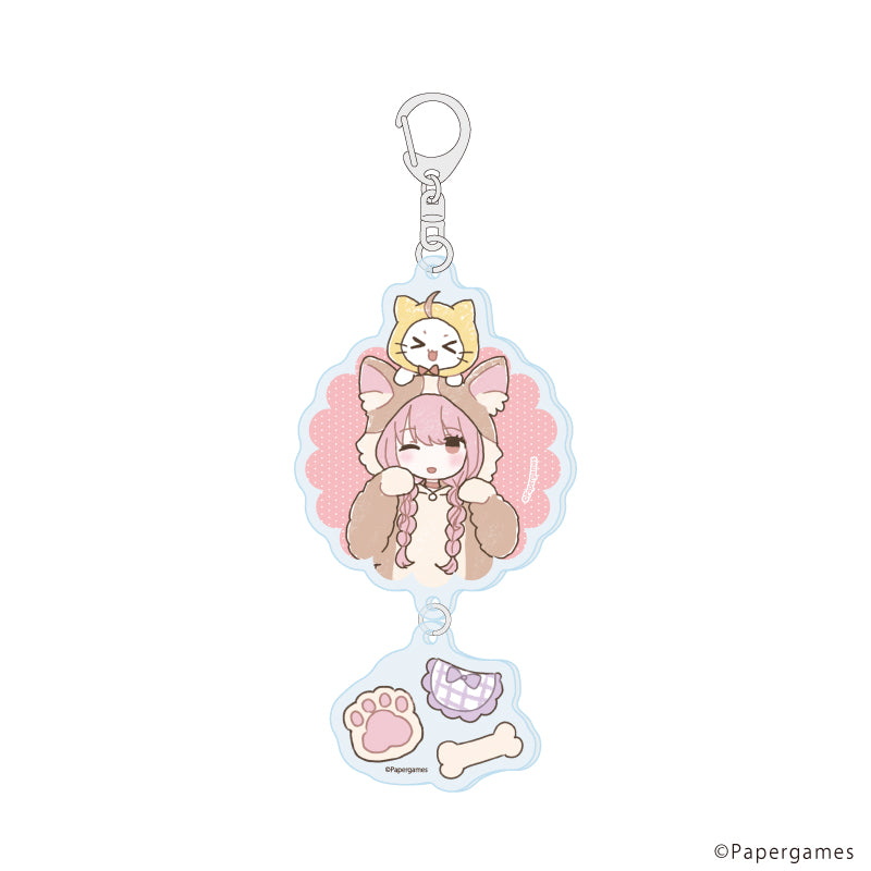 連結アクリルキーホルダー「シャイニングニキ」04/ニキ&モモ 犬ver.(グラフアートイラスト) - 公式商品画像 | AniSmile