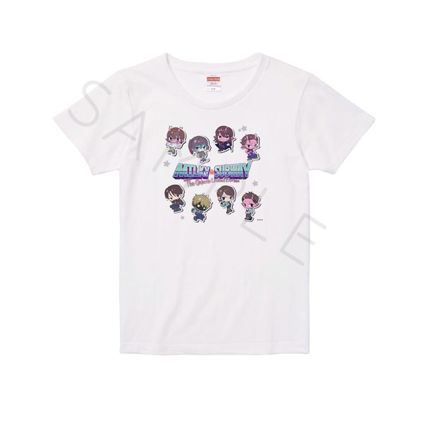 アニメ『銀河特急 ミルキー☆サブウェイ』 Tシャツ(ちぽっけ) TD(集合) ホワイト Sサイズ - 公式商品画像 | AniSmile