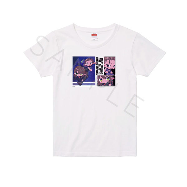 アニメ『銀河特急 ミルキー☆サブウェイ』 Tシャツ(ちぽっけ) TB(アカネ・カナタ) ホワイト Lサイズ - 公式商品画像 | AniSmile