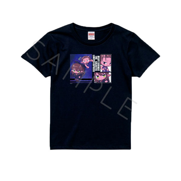 アニメ『銀河特急 ミルキー☆サブウェイ』 Tシャツ(ちぽっけ) TB(アカネ・カナタ) ブラック Mサイズ - 公式商品画像 | AniSmile