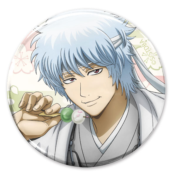 銀魂. 白夜叉 65mm缶バッジ 桜の花見団子Ver. - AniSmile