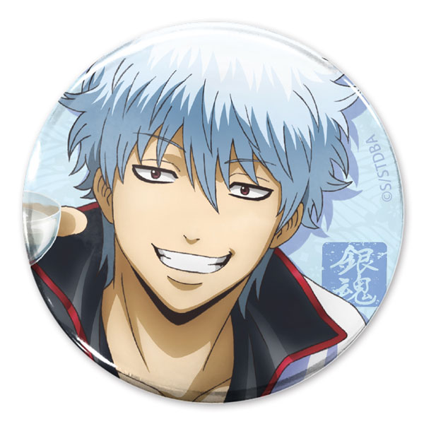 銀魂. 坂田銀時 65mm缶バッジ 銀さんと一杯Ver. - AniSmile