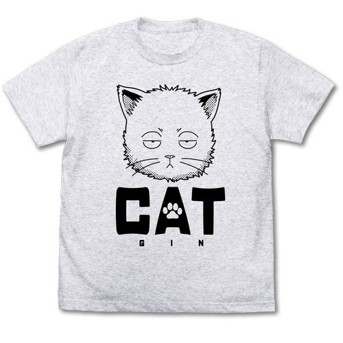 銀魂 猫になった銀さん Tシャツ/ASH-XL - 公式商品画像 | AniSmile