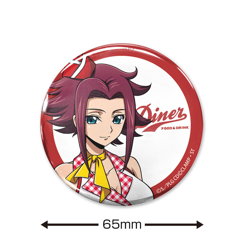 コードギアス 反逆のルルーシュ 描き下ろし 紅月カレン 65mm缶バッジ アメリカンダイナーVer. 图片 2 | AniSmile