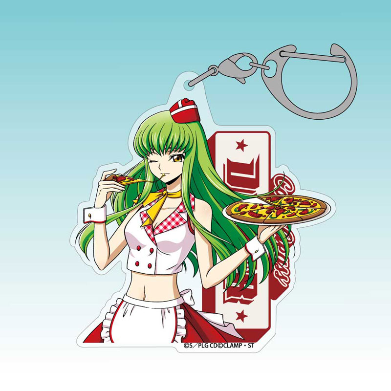 コードギアス 反逆のルルーシュ 描き下ろし C.C. アクリルマルチキーホルダー アメリカンダイナーVer. Image 2 | AniSmile