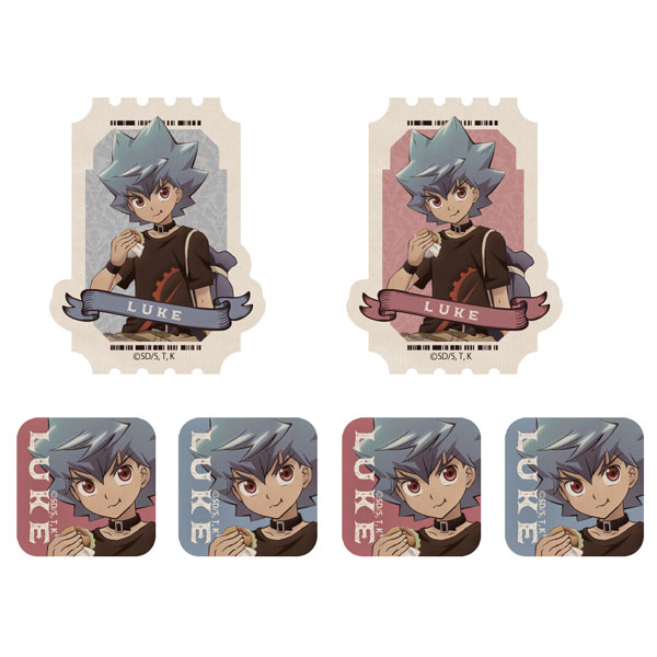 遊☆戯☆王SEVENS 描き下ろし ルーク ミニステッカーセット オフモードの決闘者Ver. - official product image | AniSmile