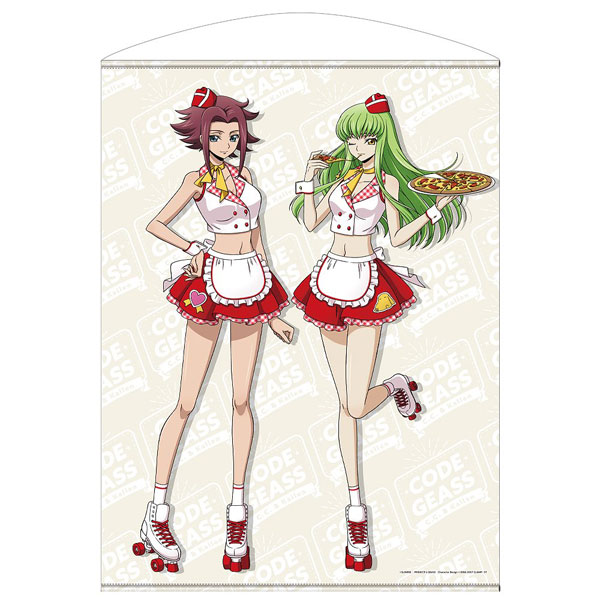 コードギアス 反逆のルルーシュ 描き下ろし C.C.&カレン 100cmタペストリー アメリカンダイナーVer. - AniSmile