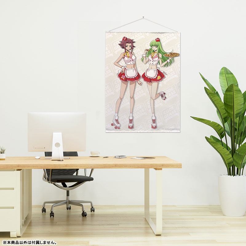コードギアス 反逆のルルーシュ 描き下ろし C.C.&カレン 100cmタペストリー アメリカンダイナーVer. 图片 3 | AniSmile