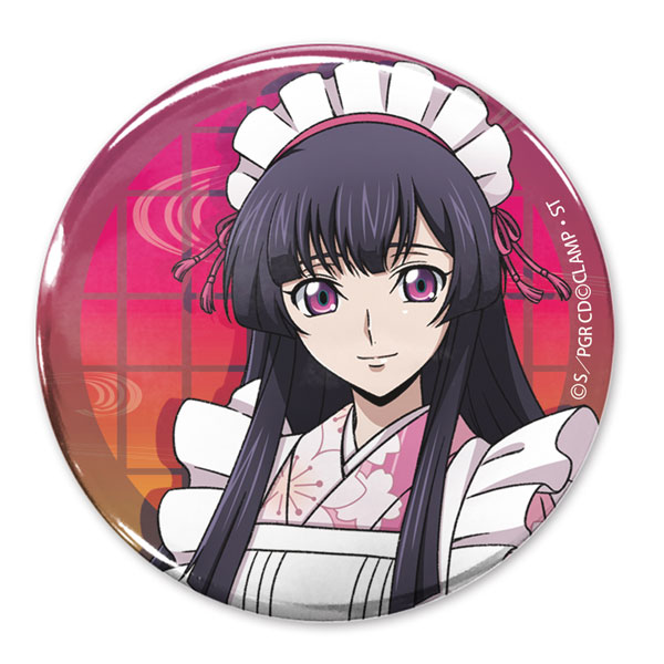 コードギアス 奪還のロゼ 描き下ろし 皇 サクヤ 65mm缶バッジ 和風メイドVer. - official product image | AniSmile