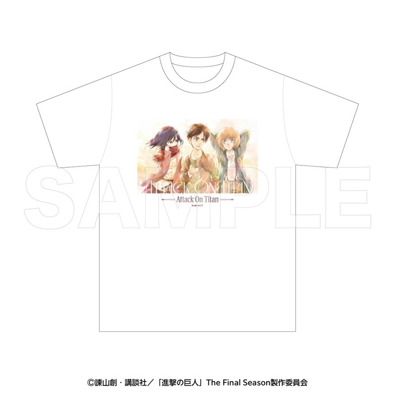 進撃の巨人 Tシャツ エレン・ミカサ・アルミンXL - 公式商品画像 | AniSmile