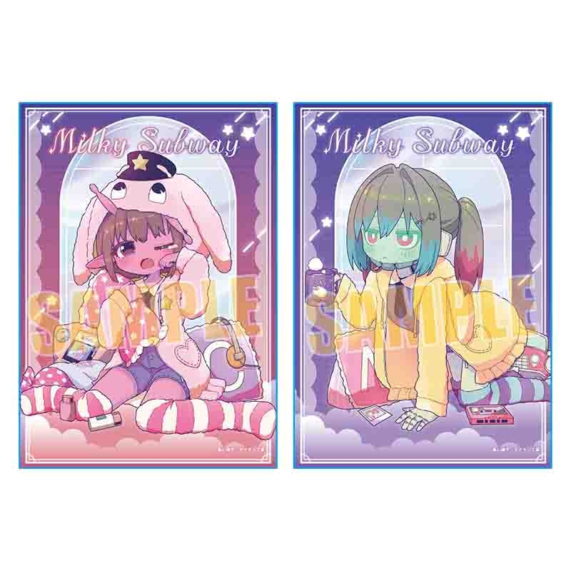 らくピタポスター アニメ『銀河特急 ミルキー☆サブウェイ』/チハル&マキナ(パジャマパーティー) - 公式商品画像 | AniSmile