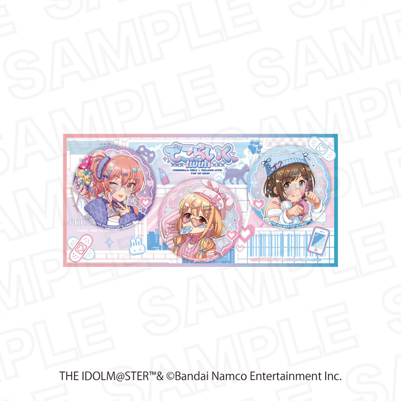 アイドルマスター シンデレラガールズ×アイドルマスター ミリオンライブ! 描き下ろしグリッター缶バッジセット シンデレラガールズ 画像 2 | AniSmile