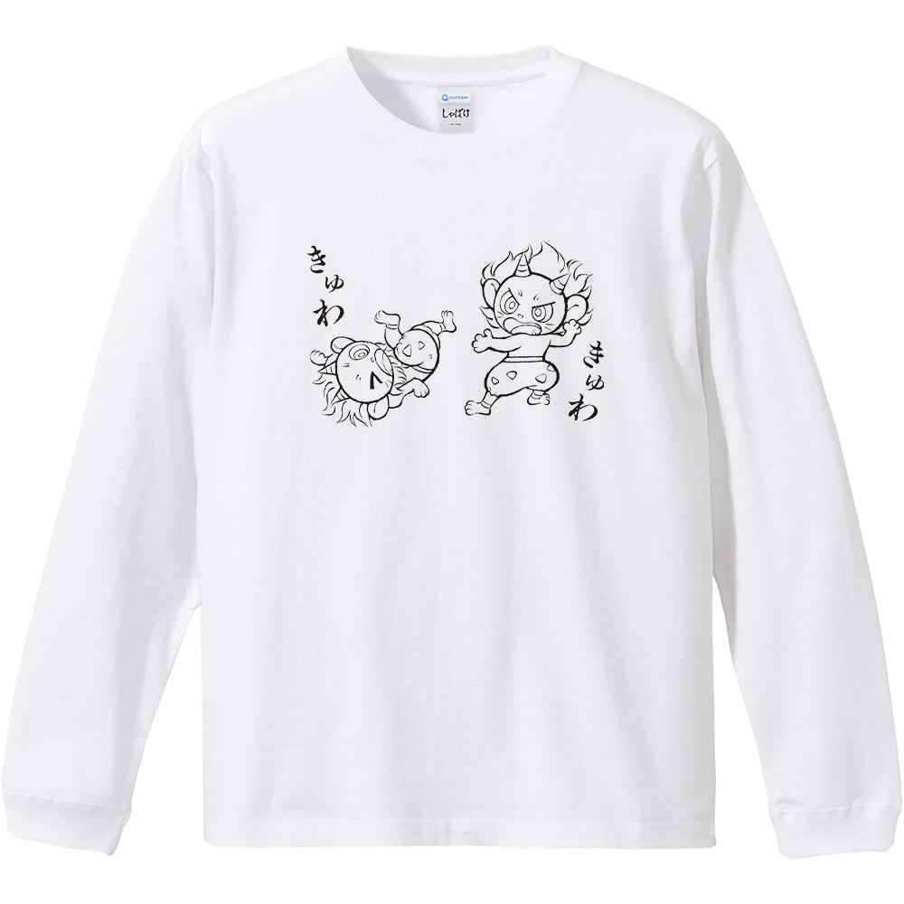 しゃばけ リブ付ロングスリーブTシャツ Mサイズ 鳴家 戯画ver. Image 2 | AniSmile