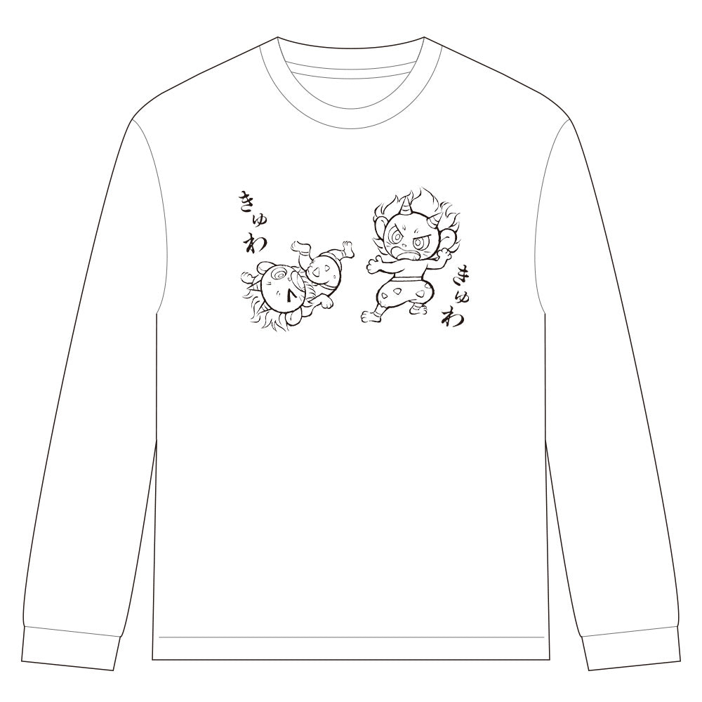 しゃばけ リブ付ロングスリーブTシャツ Mサイズ 鳴家 戯画ver. Image 4 | AniSmile