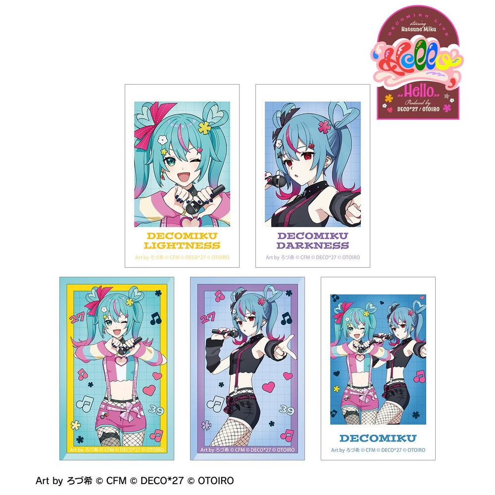 初音ミク デコミク LIVE練習中ver. Art by ろづ希 イラストカード5枚セット 画像 2 | AniSmile