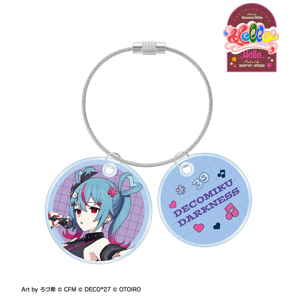 初音ミク デコミク (ダークネス) LIVE練習中ver. Art by ろづ希 2連ワイヤーアクリルキーホルダー 画像 2 | AniSmile