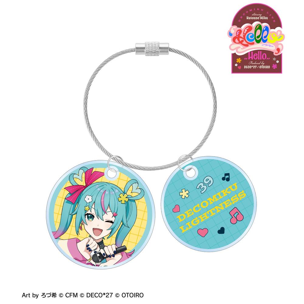 初音ミク デコミク (ライトネス) LIVE練習中ver. Art by ろづ希 2連ワイヤーアクリルキーホルダー 画像 2 | AniSmile