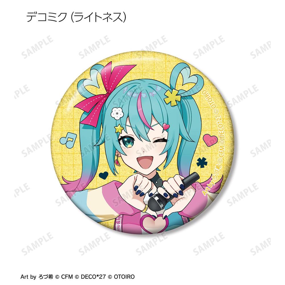 初音ミク デコミク LIVE練習中ver. Art by ろづ希 グリッター缶バッジ2個セット 画像 3 | AniSmile