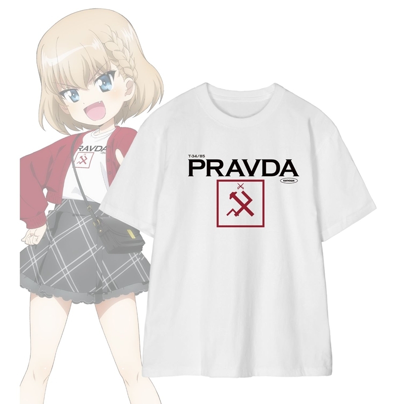 ガールズ&パンツァー 最終章 描き下ろし デート私服ver. カチューシャ Tシャツユニセックス(サイズ/XXL) - 公式商品画像 | AniSmile