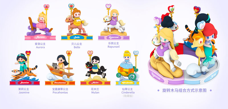 コレクショントイ(フィギュア) 52TOYS BLINDBOX ディズニープリンセス カルーセル 画像 2 | AniSmile