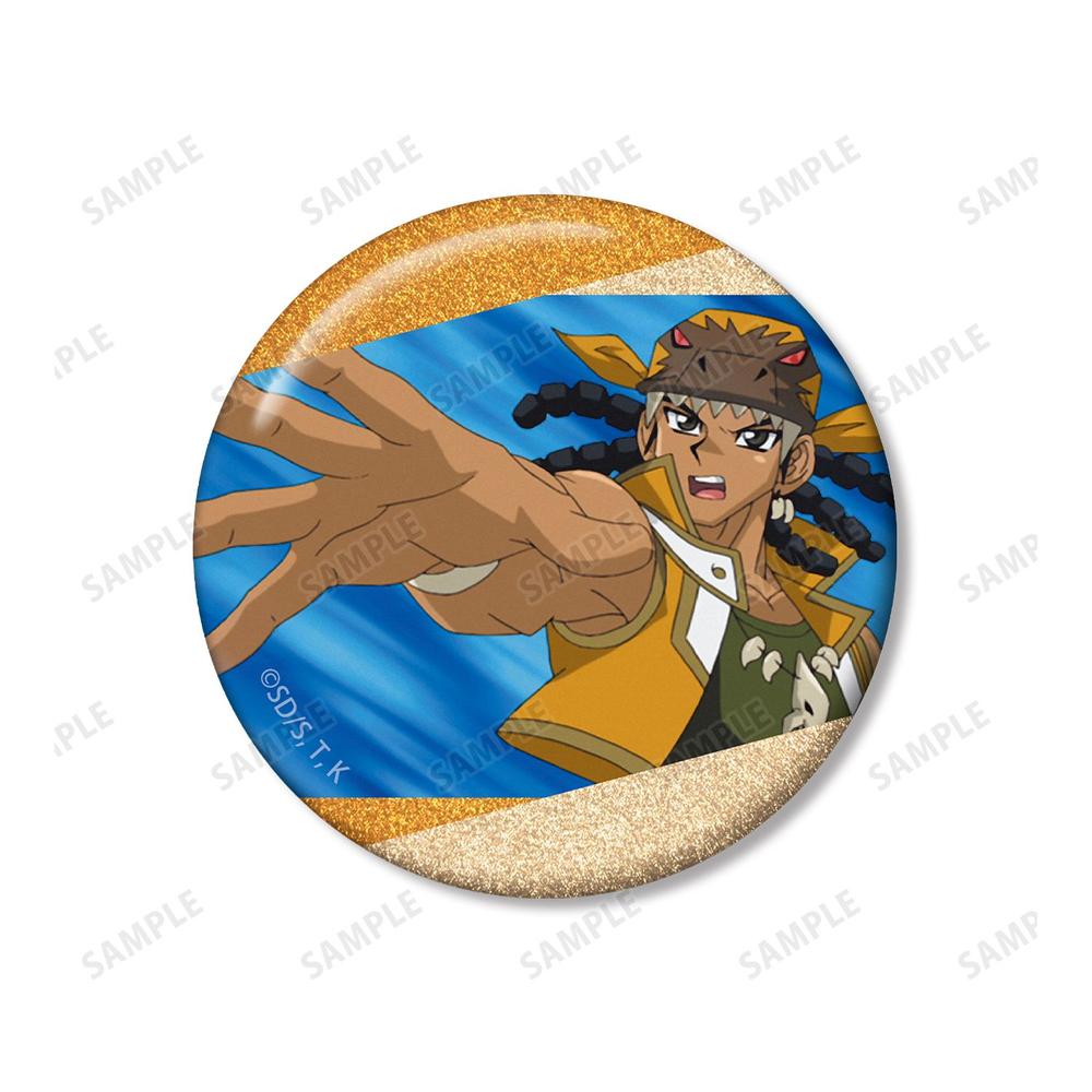 遊☆戯☆王デュエルモンスターズGX ティラノ剣山 場面写グリッター缶バッジ2個セット 画像 3 | AniSmile