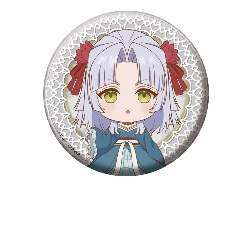悪役令嬢は隣国の王太子に溺愛される ぺたん娘缶バッジ パール - 公式商品画像 | AniSmile