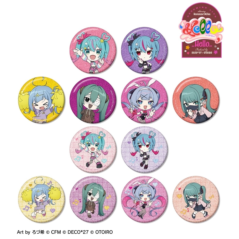 初音ミク ちびキャラ Art by ろづ希 トレーディンググリッター缶バッジ(単位/単品) - 公式商品画像 | AniSmile