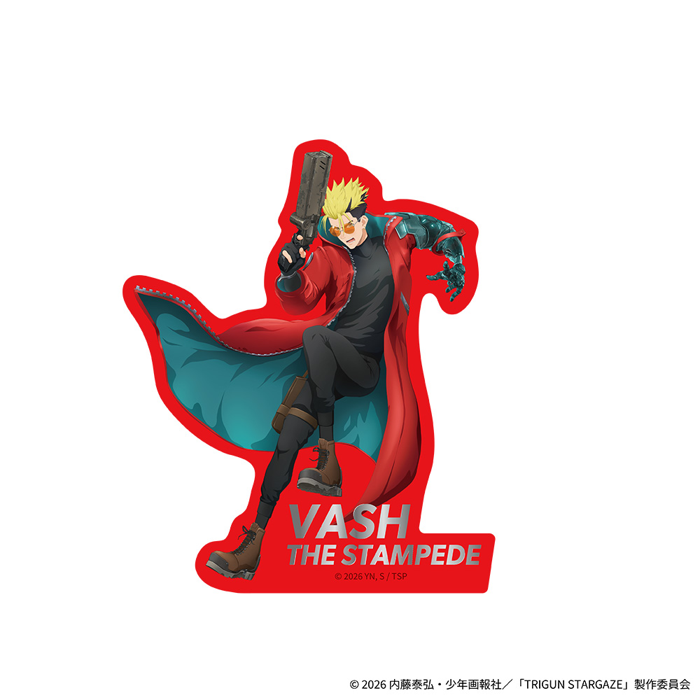 TRIGUN STARGAZE 箔押しダイカットステッカー ヴァッシュ・ザ・スタンピード - 公式商品画像 | AniSmile