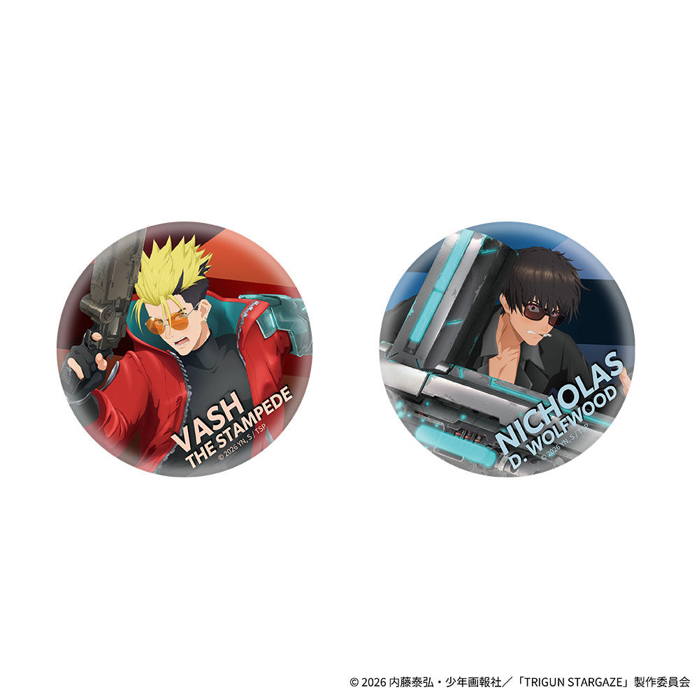 TRIGUN STARGAZE メタリック缶バッジセット - 公式商品画像 | AniSmile
