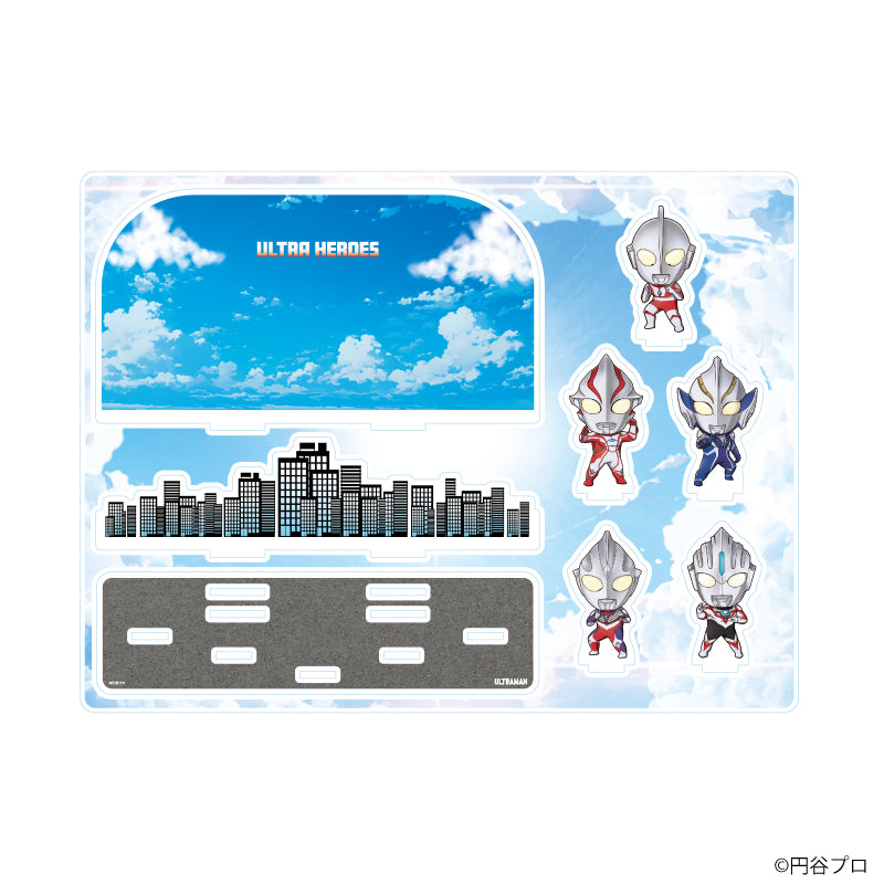 アクリルジオラマ「ウルトラマンシリーズ」04/集合デザイン(ミニキャライラスト) - 公式商品画像 | AniSmile