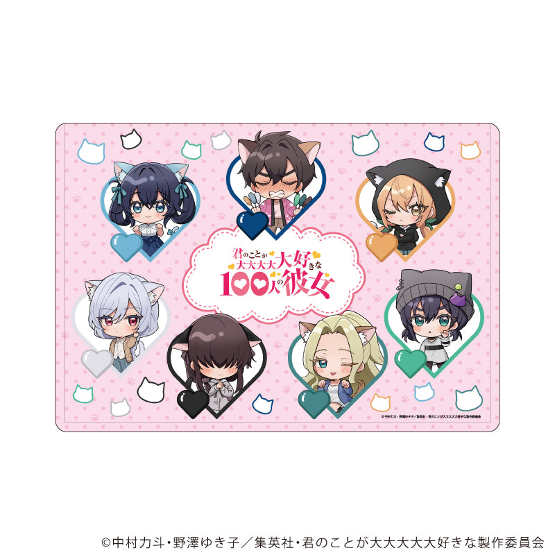 キャラクリアケース「君のことが大大大大大好きな100人の彼女」05/集合デザイン(ミニキャライラスト) - 公式商品画像 | AniSmile