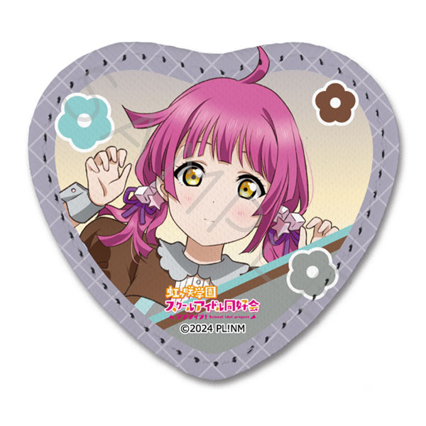 『ラブライブ!虹ヶ咲学園スクールアイドル同好会』 レザーバッジ(ハート型) I(天王寺 璃奈) - 公式商品画像 | AniSmile