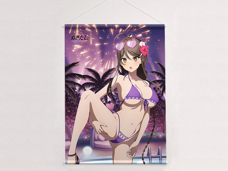 ぬきたし THE ANIMATION 描き下ろしB2タペストリー(糺川礼/ナイトプール)Wスエード 画像 2 | AniSmile