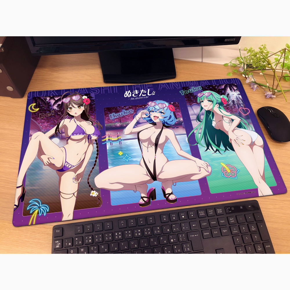 ぬきたし THE ANIMATION 描き下ろしラバーマット(ナイトプール) 画像 2 | AniSmile